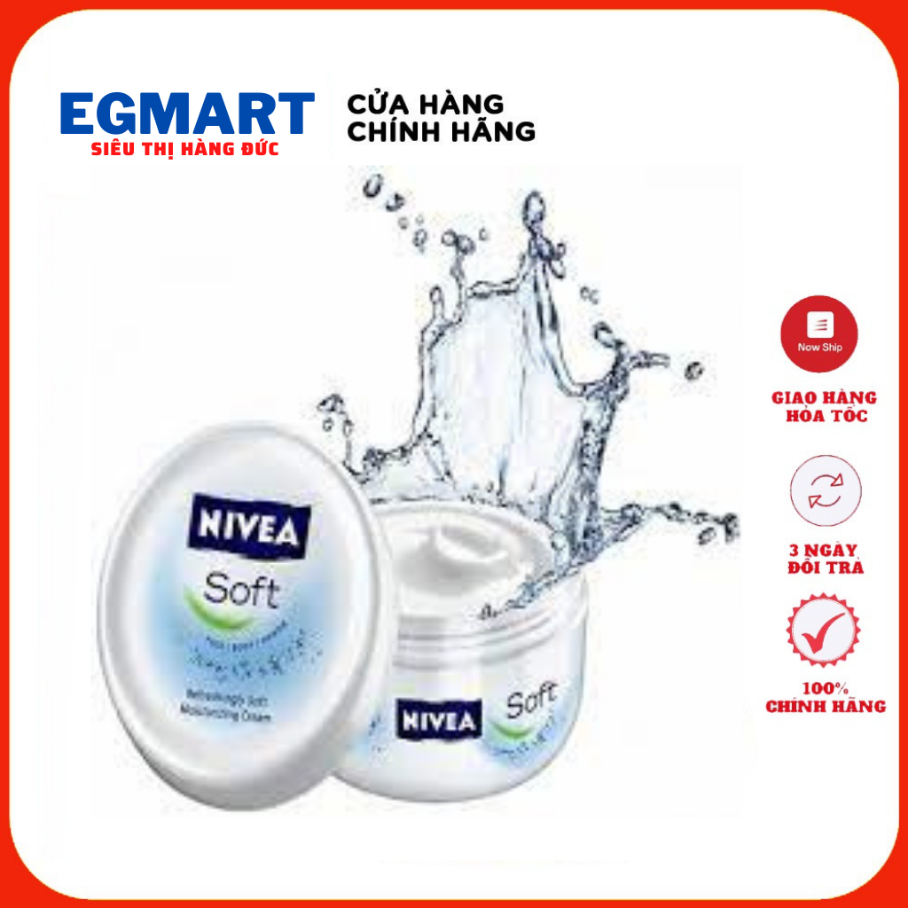 Kem Dưỡng Ẩm Nivea Soft 375ml( Hàng Đức )