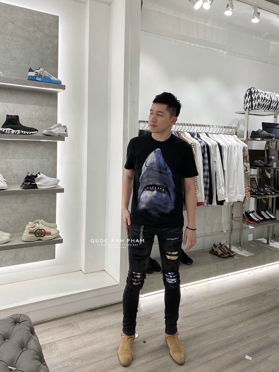 Áo thun nam vishark siêu hot nam nữ mặc đẹp