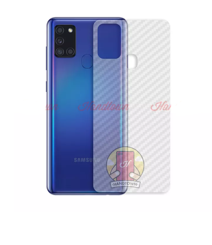 Bộ 3 tấm dán lưng mặt sau vân carbon 3D chống xước cho điện thoại Samsung Galaxy A21S