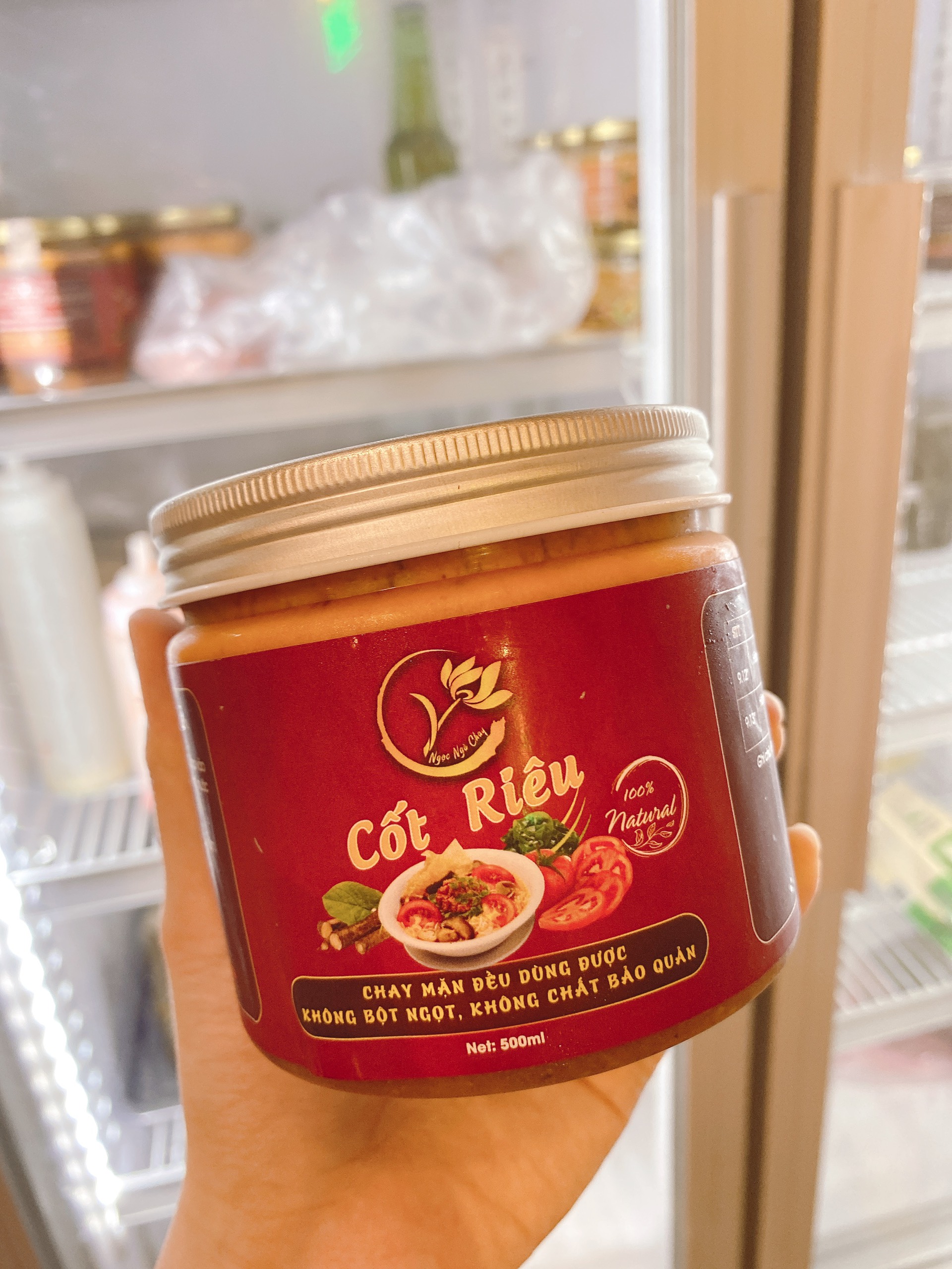 Nước Cốt Riêu Chay khối lượng 500ml thơm ngon bổ dưỡng, nấu bún nấu lẩu riêu cua cực ngon