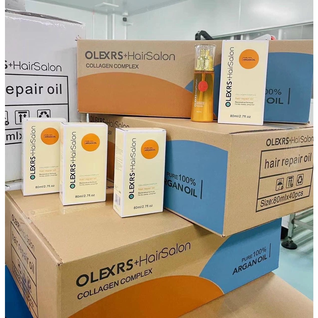 Tinh dầu dưỡng tóc olexrs+ hairsalon collagen complex hair repair oil 80ml