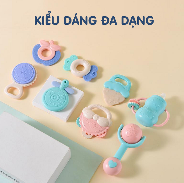 Bộ xúc xắc gặm nướu 8 món chính hãng UMOO UM-1051 cho bé Đồ chơi cho bé 1