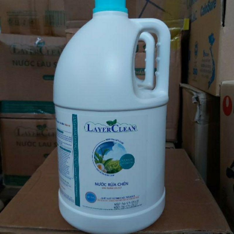[Nhập RS0822 giảm 30k cho đơn 99k]Nước rửa chén bát hữu cơ LayerClean hương quế 5l - 5