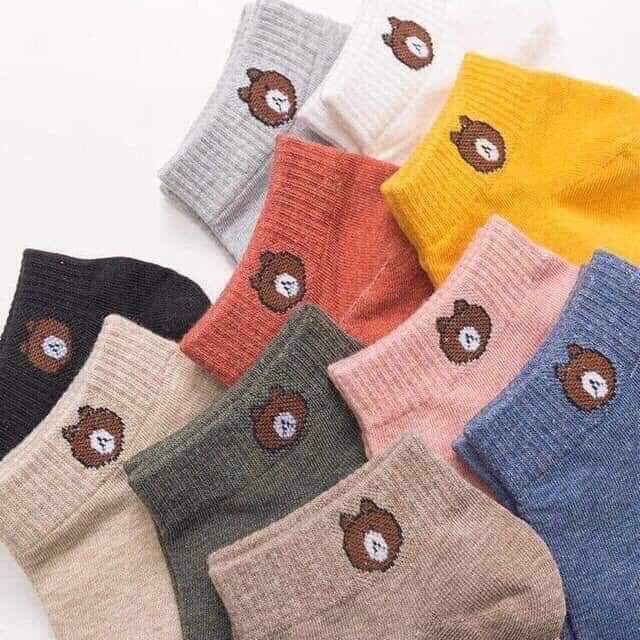 Set 10 đôi tất gấu cổ ngắn