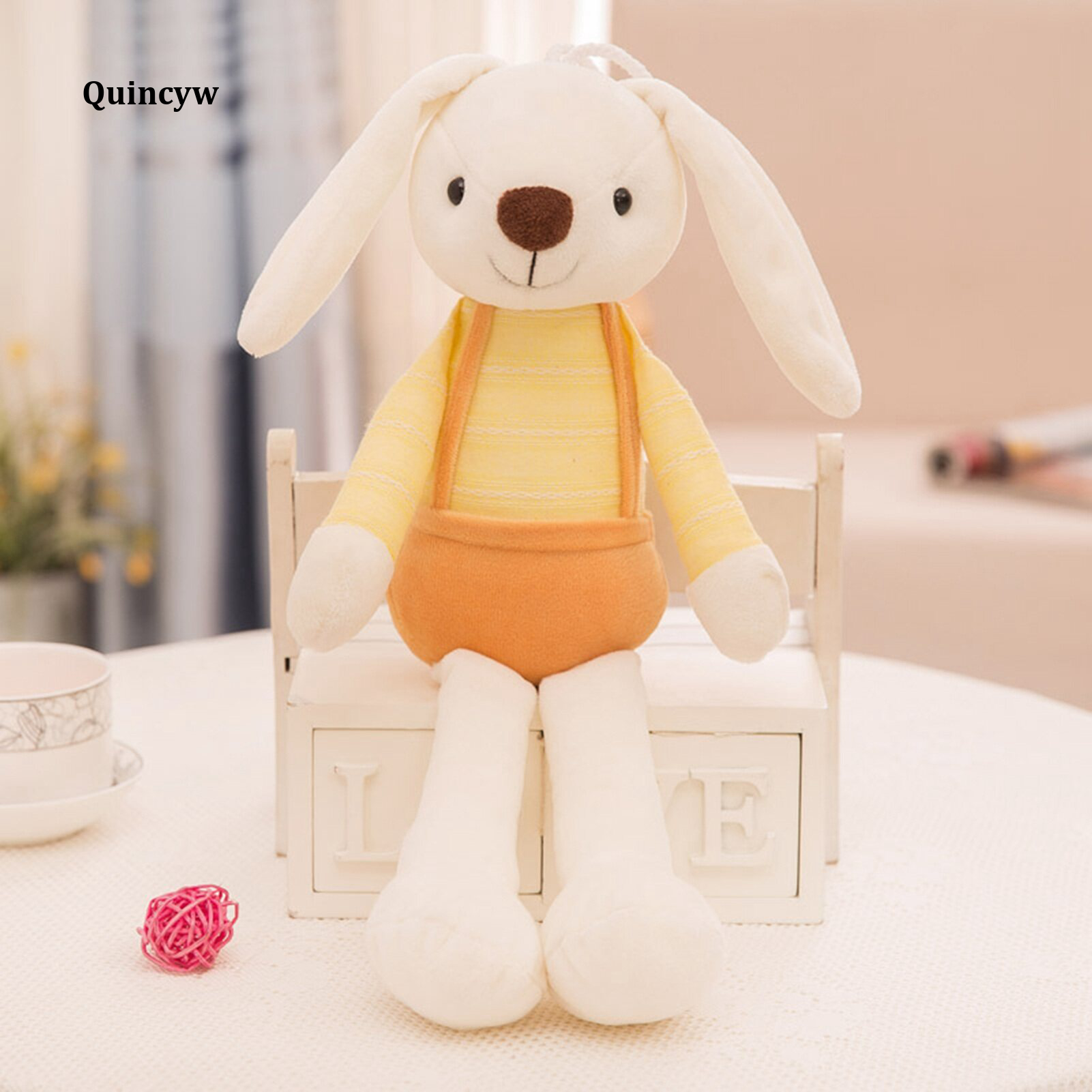 Búp Bê Thỏ Tai Dài Hoạt Hình Dễ Thương Đồ Chơi Vải Nhung Mềm Cho Bé Cho Trẻ Em Thỏ Ngủ Đồ Chơi Thú Nhồi Bông