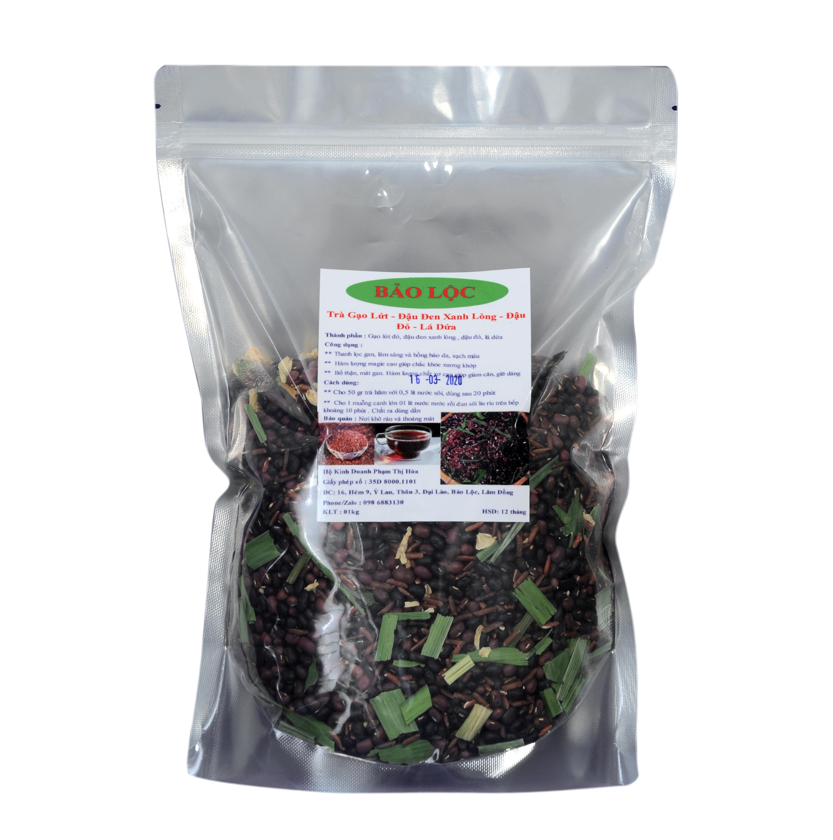 [HCM]Trà 4 vị :Gạo Lứt Huyết Rồng  Đậu Đen Xanh Lòng Đậu Đỏ  Lá Dứa - ( Tây Nguyên ) - 1Kg