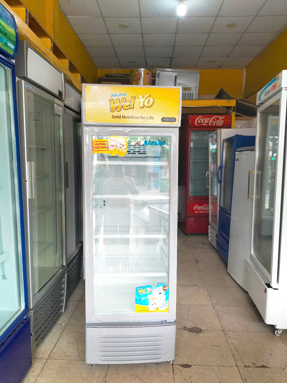 tủ mát hiệu alaska 1 cửa dung tích 300L tủ mới 91%