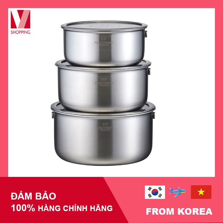 Bộ nồi 3 lớp inox cao cấp Poket Dream