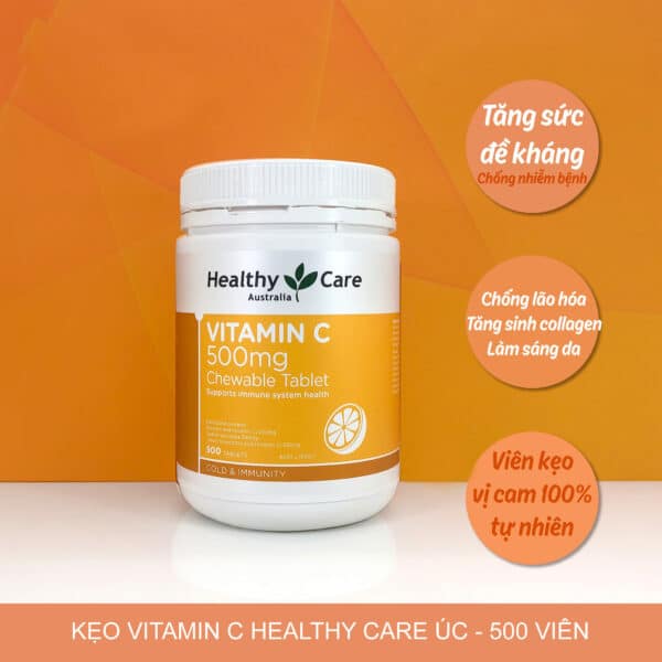 Viên nhai vitamin c 500mg, 500 viên nhai