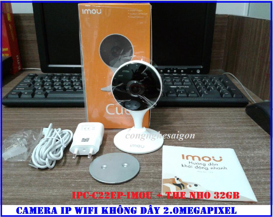 Camera ip wifi 2.0mp ipc-c22ep-imou + thẻ nhớ 32gb