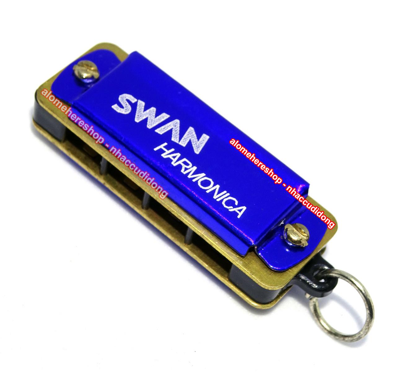 Kèn harmonica mini 4 lỗ 8 note Swan SW4 (5 màu/bộ)