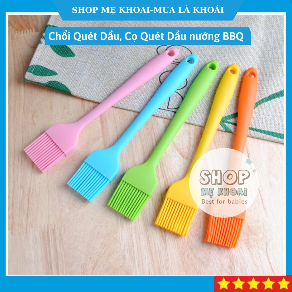 Chổi quét dầu, cọ quét dầu nướng bbq, quét mặt bánh silicon mềm mịn chịu nhiệt cao cấp 17cm