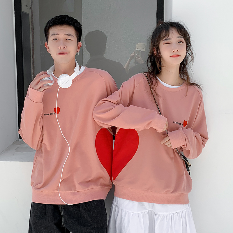 Áo đôi tay dài( giá đã gồm 2 áo) ghép tim chữ ngực siêu đẹp