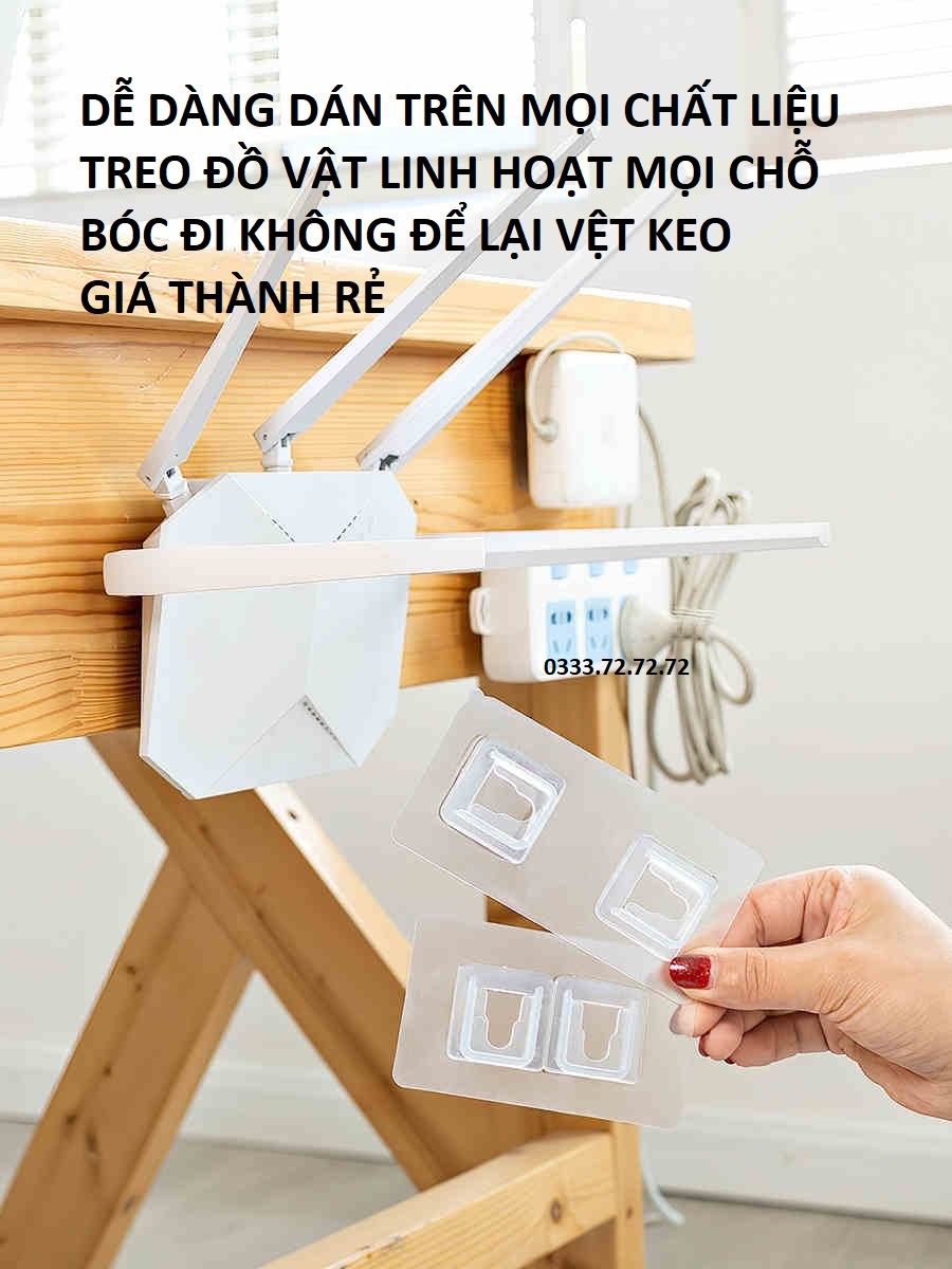 Bộ móc dán tường ghép đôi chữ U + hình tháp MDT, bộ móc dán tường treo ổ điện, treo tranh ảnh không khoan đa năng