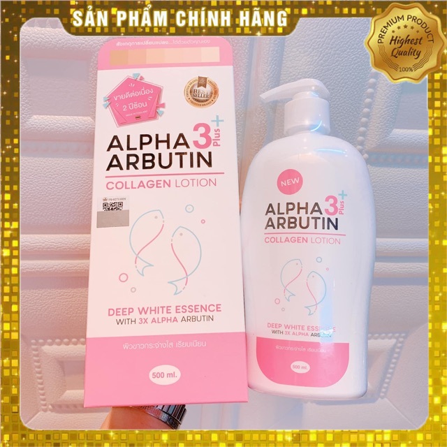 Sữa Dưỡng Thể Alpha Arbutin 500ml Collagen Thái Lan Chính Hãng 100% Dưỡng