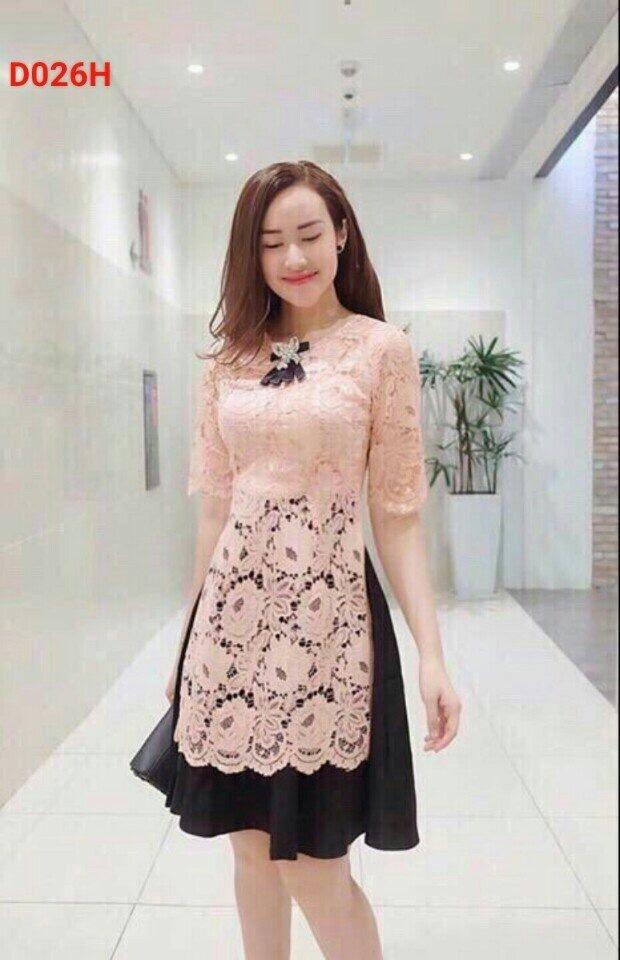 Áo dài cách tân ren + vấy phi 2018 dưới 55 kg