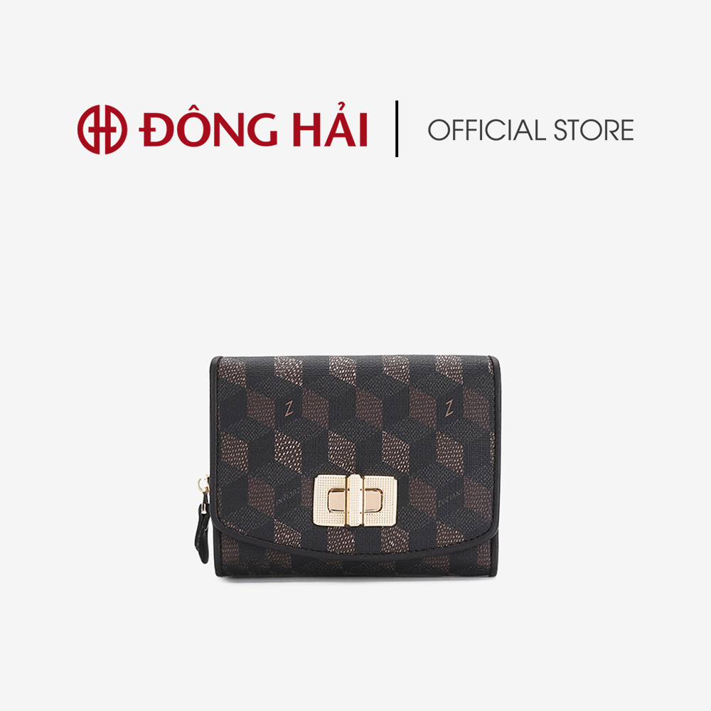 Ví cầm tay nữ họa tiết monogram gập 3 nhiều ngăn tiện dụng mono glamor - jyf8