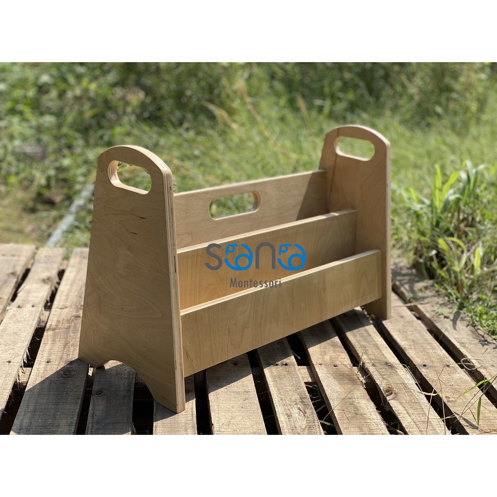Kệ sách cao cấp cho trẻ sơ sinh, toolder - 100% Plywood Birch nhập khẩu SONO Montessori