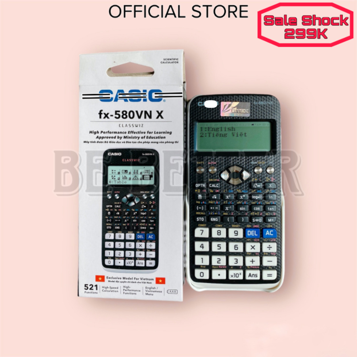 [LỖI 1 ĐỔI 1] Máy Tính Cầm Tay Fx-580VN X 𝑩𝒆 𝑩𝒆𝒕𝒕𝒆𝒓 - Made in Thailand - Có Tiếng Việt - New 100%