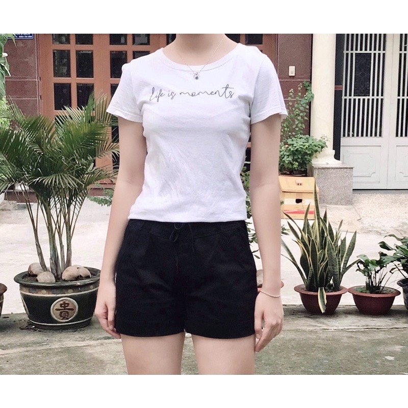 Quần sọt kaki nữ lưng thun size 75kg
