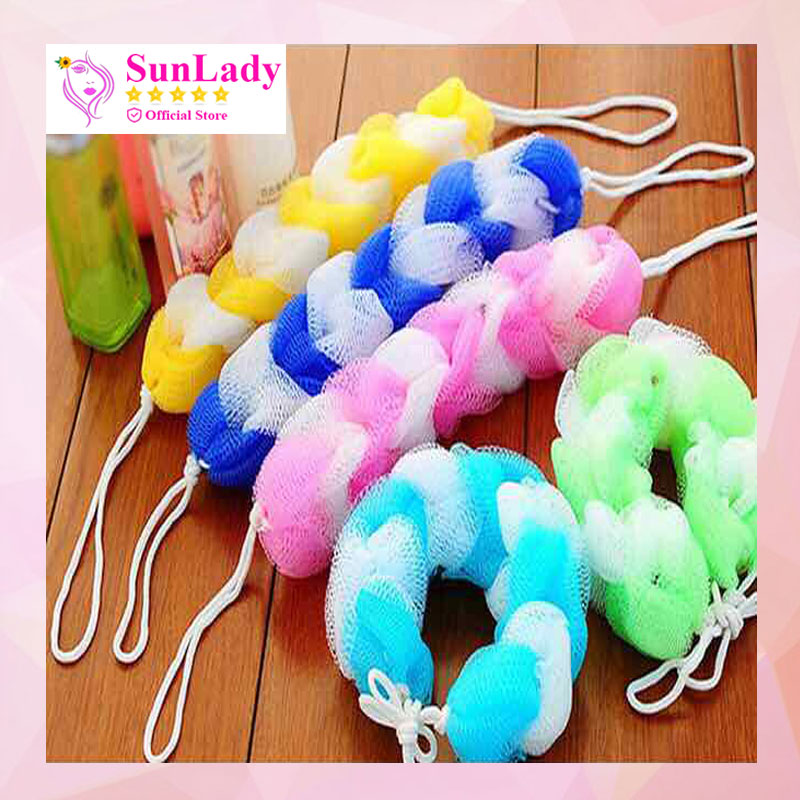 [HCM]Bông tắm tạo bọt kéo dài-Bông tắm dài dạng lưới siêu tiện lợi-SunLady-KM