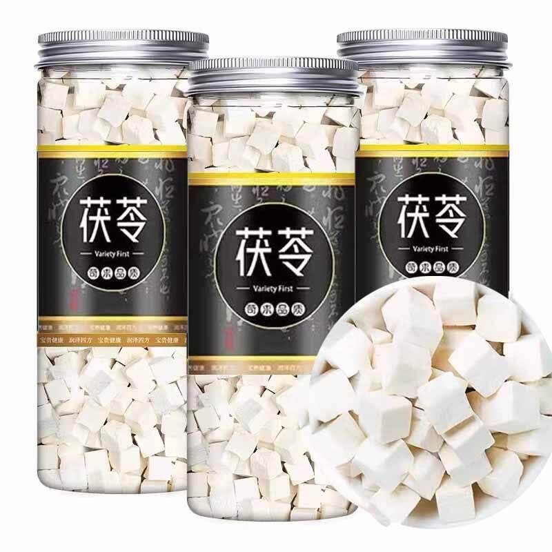 Yunnan Tuckahoe Ding 500g Chinese herbal medicine white Tuckahoe edible Fuling block dried Tuckahoe slice云南茯苓丁500g 中药材 白茯苓食用伏苓块干茯苓片