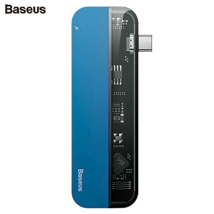 Bộ hub chuyển đổi 5 trong 1 dùng cho macbook, ipad pro nhãn hiệu baseus cahub-td03 - hàng nhập khẩu