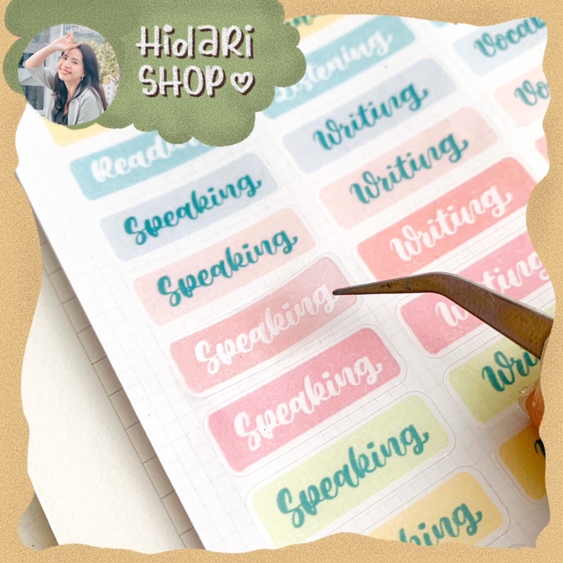 [Sticker Ham Học]  Sticker Đề Mục Anh Văn - Sticker Ham Học / Hidari