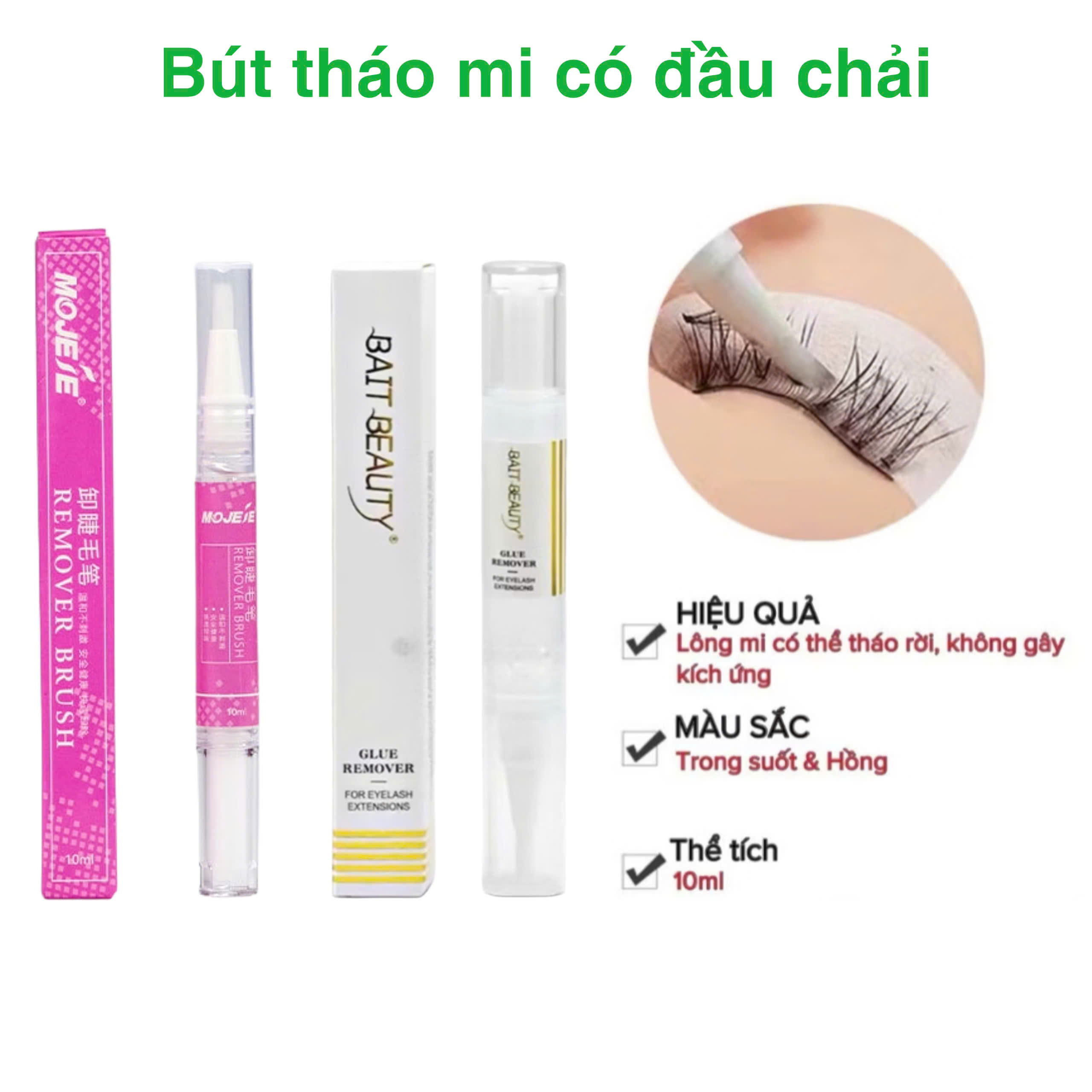 Gel tháo mi BAIT BEAUTY 10ml dạng bút có đầu chải tiện lợi, không gây kích ứng da