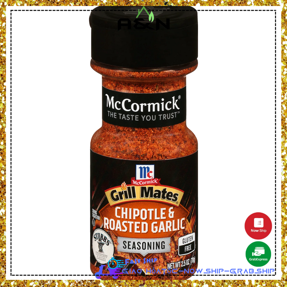 Gia vị ăn kiêng 0 calo McCormick Grill Mates Chipotle Roasted Garlic - Hàng Mỹ