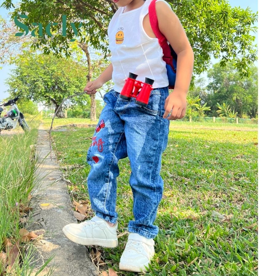Quần jeans dài cho bé gái từ 13 kg - 35kg (quần jean dài cho bé từ 10tháng tuổi - 6tuổi)