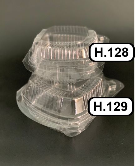 50 Hộp nhựa H128 H129, hộp đựng bánh ngọt, xôi,  hamburger. Donut.