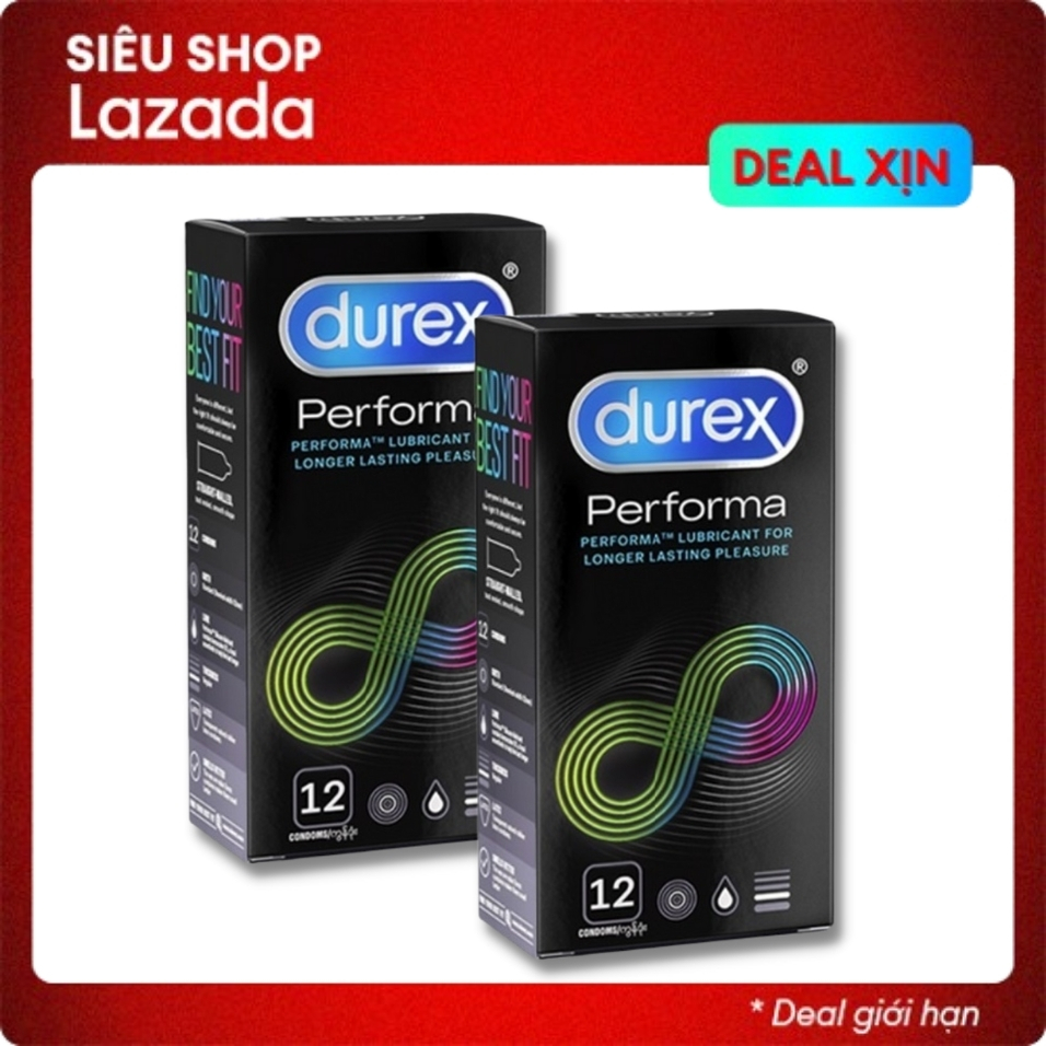 bao cao su chống xuất tinh sớm durex performa kéo dài thời gian quan hệ 02 hộp