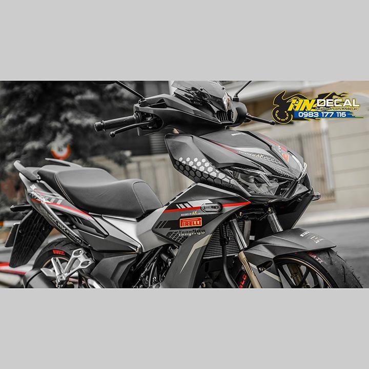 Tem Trùm Winner X Đen Xám Bạc Firelli