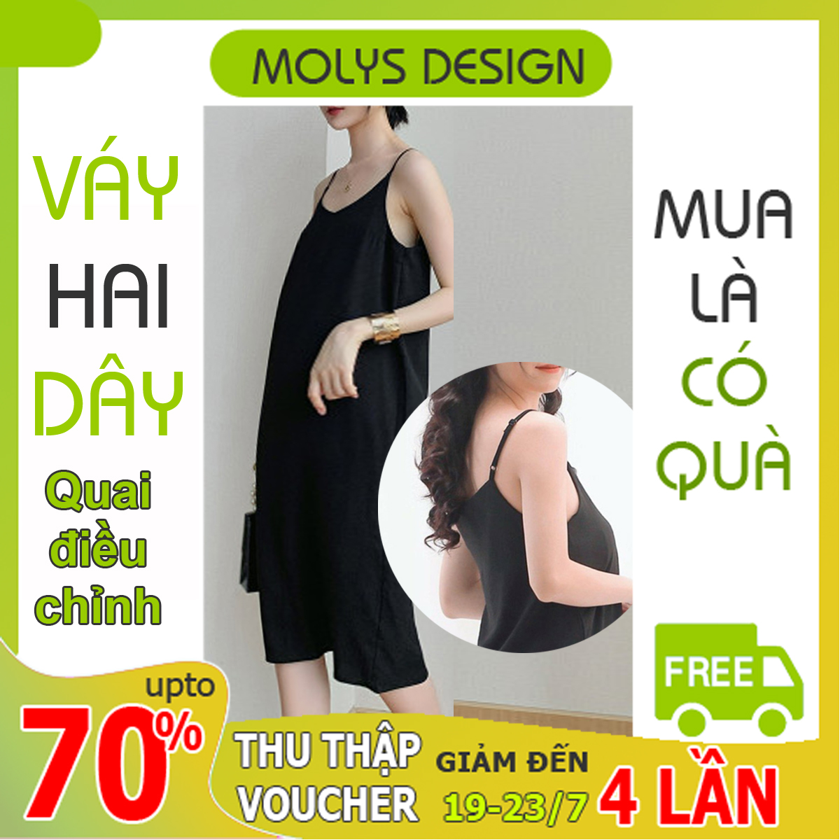 Váy bầu 2 dây maxy đũi dễ mặc dễ phối đồ, nhiều màu mới về, Onesize đến dưới 70kg MY6711