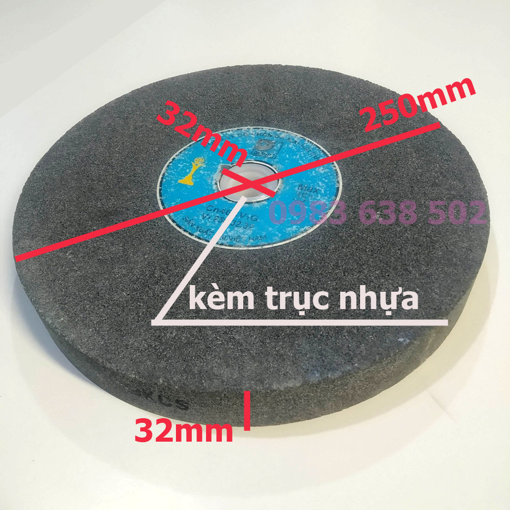 Đá mài 250 dầy 32mm và trục 32mm hải dương