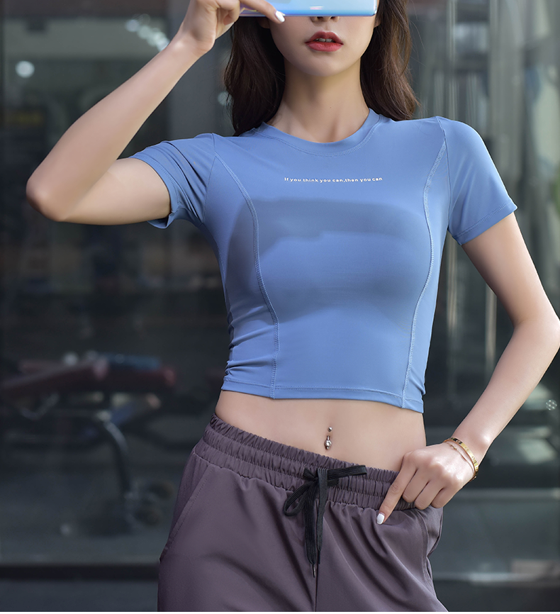 Áo Croptop Nữ Tập Gym Yoga Zumba Cá Tính, Phong Cách Thể Thao Chất Thun Co Giãn 4 Chiều Tay Ngắn | Hi Sport