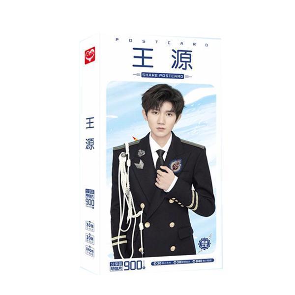 Postcard Vương Nguyên postcard TFboys 2 mẫu hộp ảnh bộ ảnh có ảnh dán sticker lomo bưu thiếp