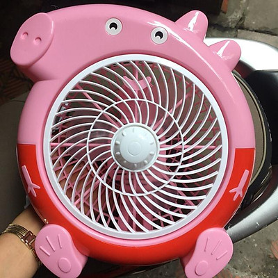 Quạt mini hình heo để bàn cắm điện văn phòng, Quạt văn phòng để bàn mini hình thú cắm điện