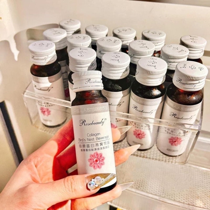 Hàng chuẩn 💯 👍🏻[Bạn mới nhập COSHBM -50% đơn 0Đ] COLLAGEN YẾN TRẮNG DA ROSEBEAUTY- Hộp 8 chaip