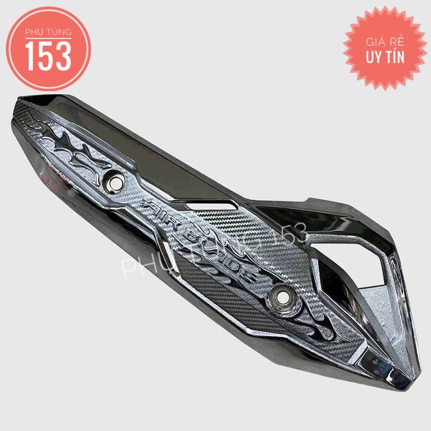 Che pô xe air blade 125 bằng gang - ốp pô xe tay ga - phụ tùng 153