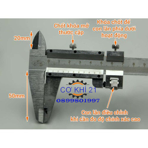 Thước kẹp, cặp cơ khí 200mm