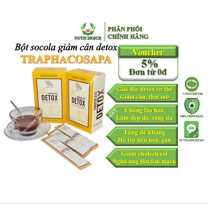 Bột socola giảm cân detox thanh lọc cơ thể Chocolate Sapa thải mỡ