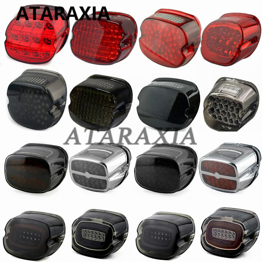 Xe máy Led Đuôi đèn phía sau phanh đuôi chạy ánh sáng đèn hậu giấy phép ánh sáng cho Harley Softail Dyna Touring Sportster XL 883 1200