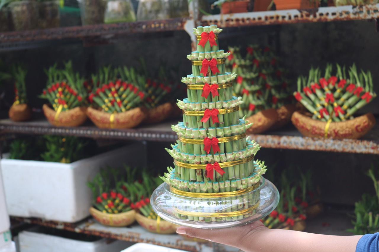 Chậu Thủy Tinh Phát Tài Phú Quý 7 tầng tặng kèm đá trang trí