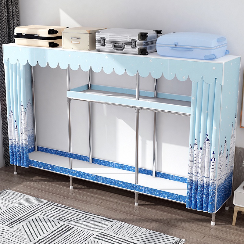 Tủ đựng quần áo vải tủ vải khung thép aldv deco tủ vải chốt thép với khung thép thoải mái treo quần áo
