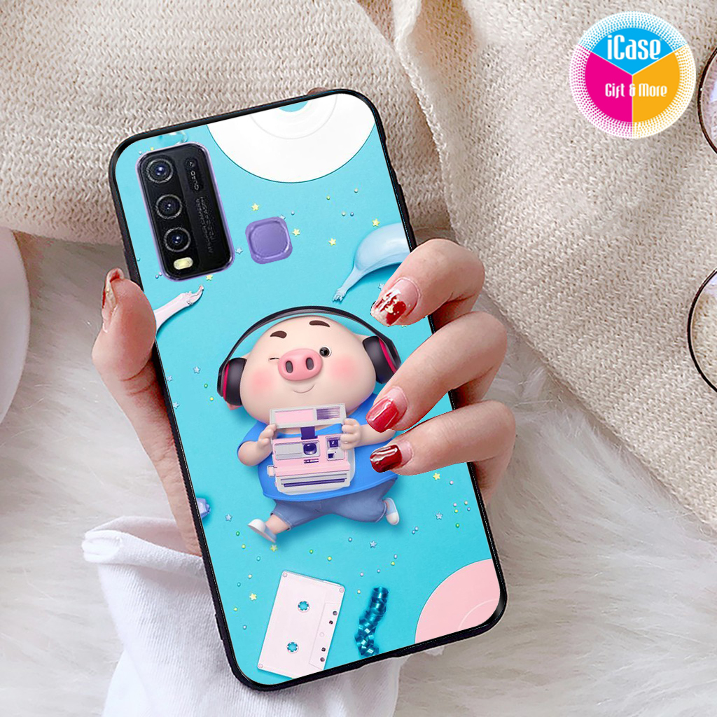 Ốp lưng iCase dành cho  Vivo Y50 viền dẻo TPU BST Pig Cute