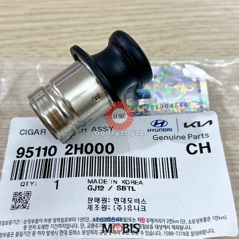 Tẩu châm thuốc xe hơi ô tô chính hãng hyundai mobis nhập khẩu hàn quốc