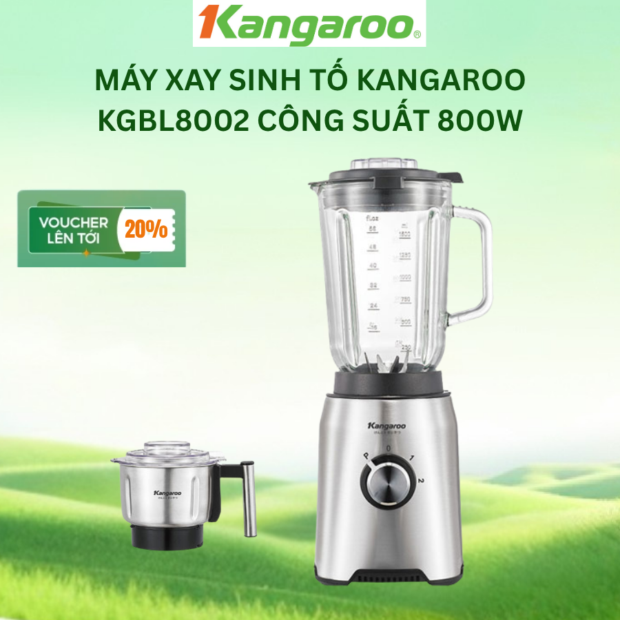 [BH 1 Năm] Máy xay sinh tố Kangaroo KGBL8002 - Hàng chính hãng