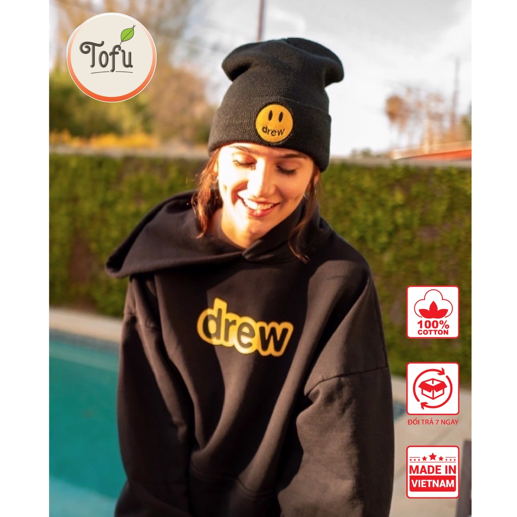 Áo Hoodie chữ D-rew vải Nỉ cao cấp ,Phong cách justin bieber Áo nỉ thu đông Nam nữ, Áo DÀI TAY có Mũ, áo đôi Nam nữ